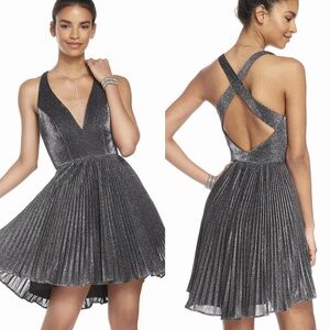 Alyce Paris Silver Sparkle Cocktail Party Dress Sz 12